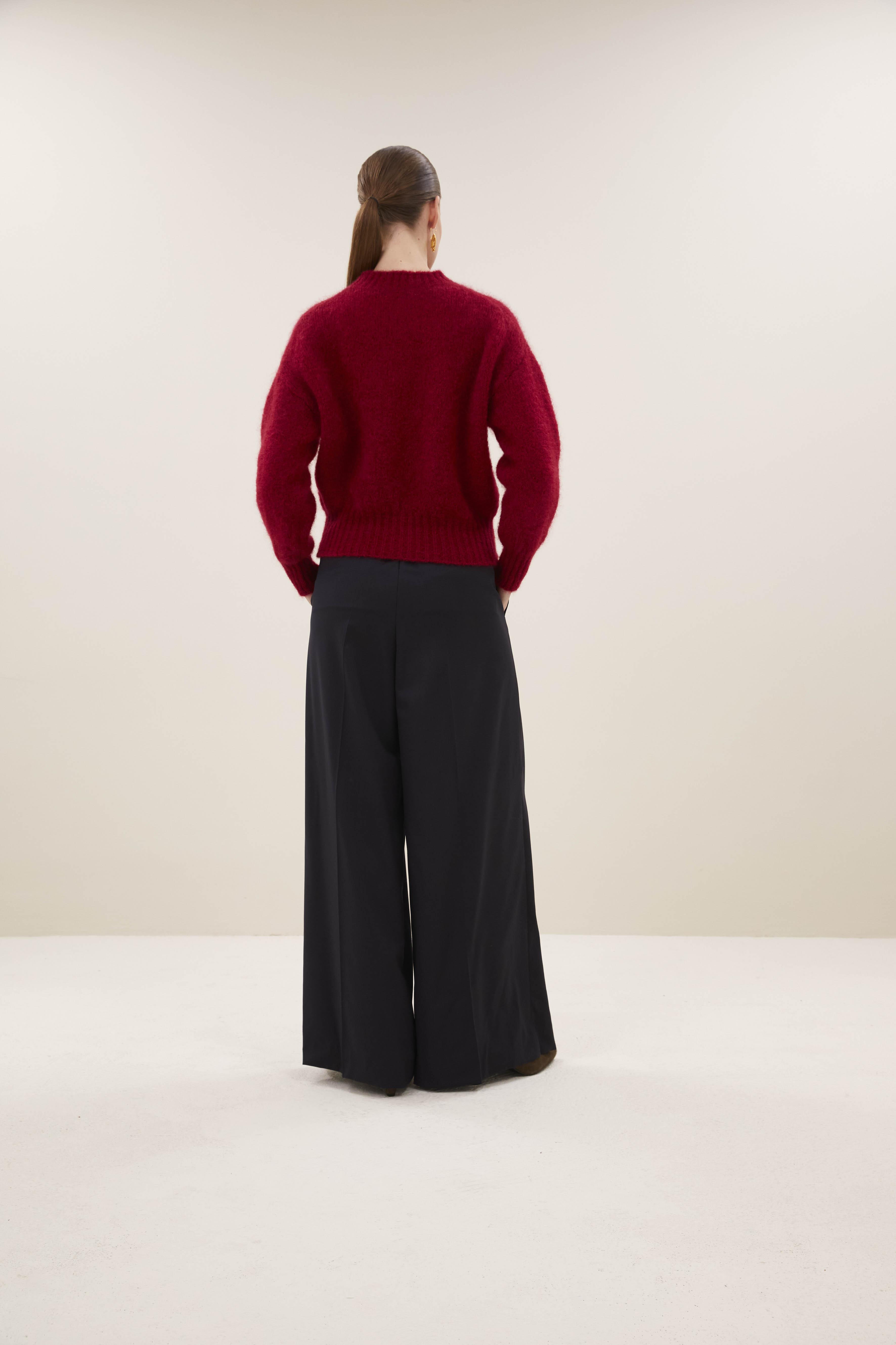 By-Bar Sonny Wine Rose Mohair Pullover Damen rot